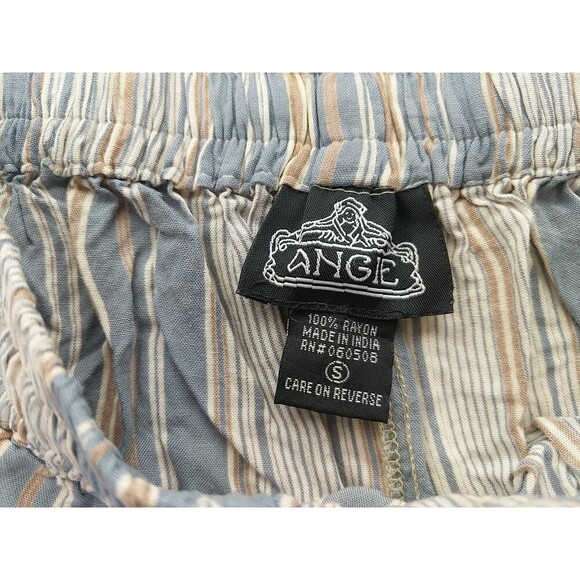 Angie Boho Style Jogger Vertical striped Tassled Drawstring Pants Womens Sz S - Picture 9 of 9